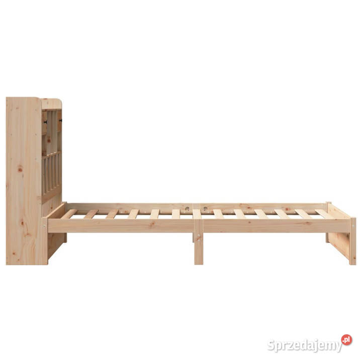 Łóżko z regałem bez materaca drewno sosnowe 110cm