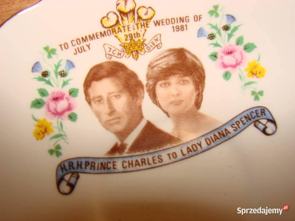 Karol i Diana 1981r porcelanowy talerzyk Regency