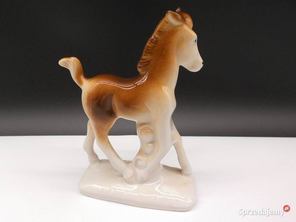 Porcelanowa figurka konia GDR Lippelsdorf Raszków