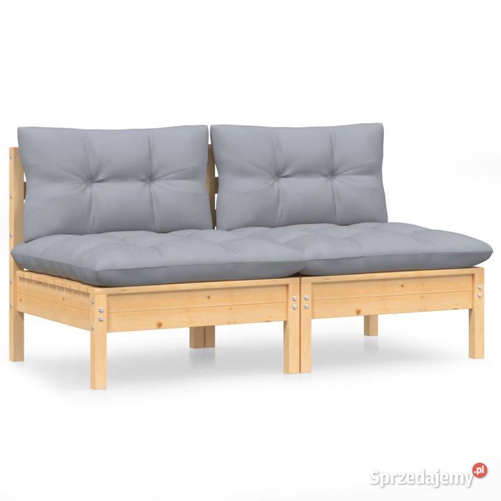 vidaXL 2osobowa sofa ogrodowa z szarymi mazowieckie Warszawa