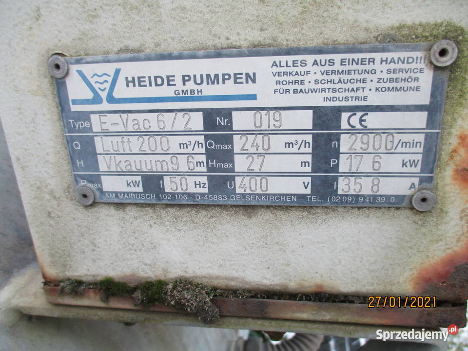 Pompa do igłofiltrów Heidepumpen Elektrovac Toruń