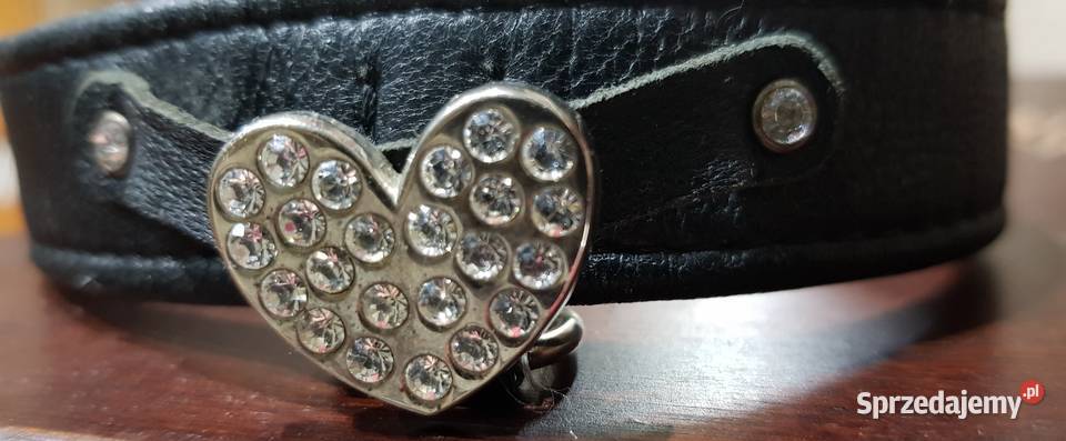 Smycz obroża kryształki skóra czoker rzemyk Uniseks Kielce