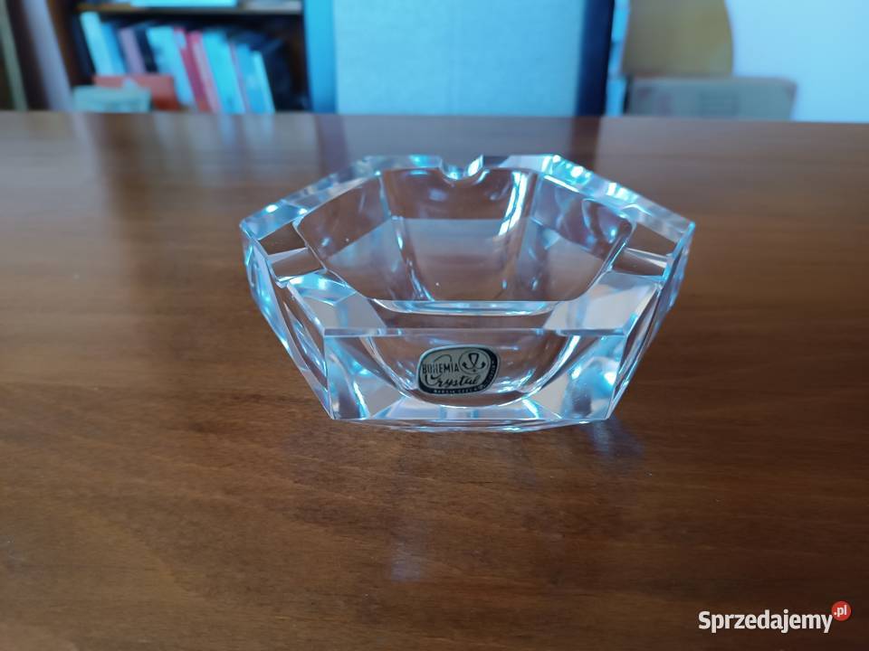 Elegancka duża kryształowa popielniczka VINTAGE Szczyrk