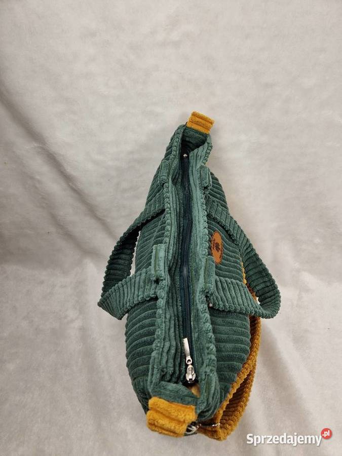 Ręcznie szyta torba handmade zielonomusztardowa Wrocław