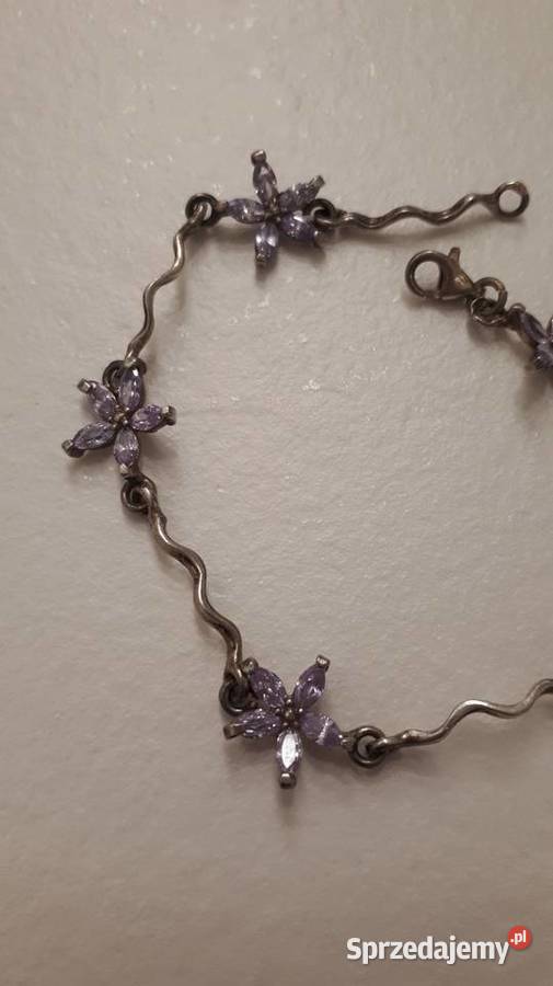 Bransoleta srebrna kwiatuszki mazowieckie Radom