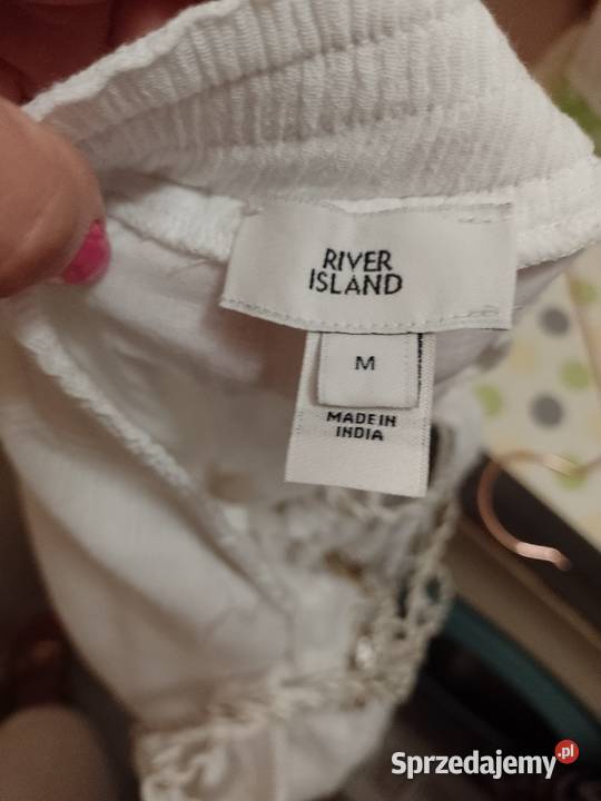 38M River Island Długa biała sukienka z Kraków sprzedam