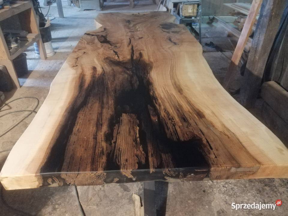 Stół monolit 300x107x7jesion dab oak epoxy resin Stoły, krzesła, biurka sprzedam