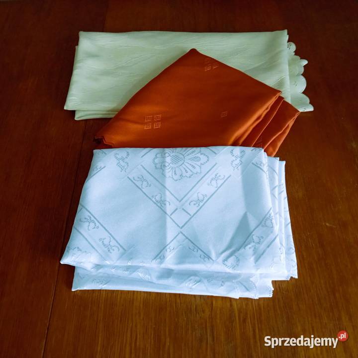 3 plamoodporne obrusy sprzedam