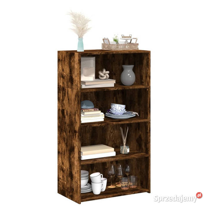 Wysoka szafka przydymiony dąb 70x41x124 WM846408 Warszawa
