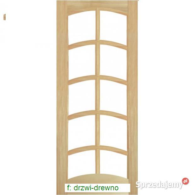 sosnowe drewniane prawdziwe drzwi Wieliczka