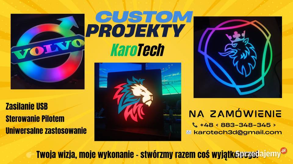 Customowe Lampki Twoje Logo Projekt Litery Części i akcesoria Kołobrzeg