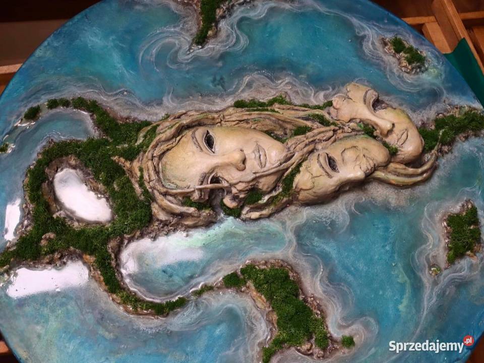 Zestaw dwóch Obrazów żywica epoxydowa rzeźba Rzeszów sprzedam