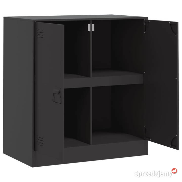 Szafka boczna czarna 67x39x73 stal WM841673 Pozostałe mazowieckie Warszawa sprzedam