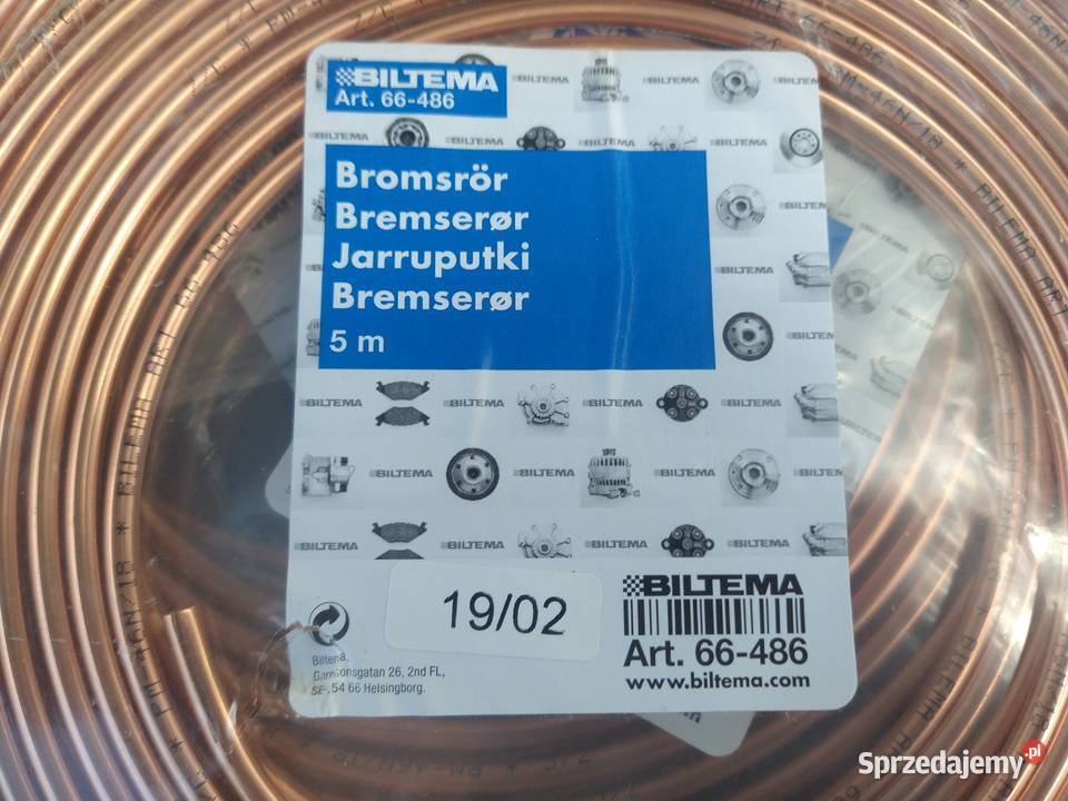 Przewód Miedziany Rurka Hamulcowa 316 475mm Skawina