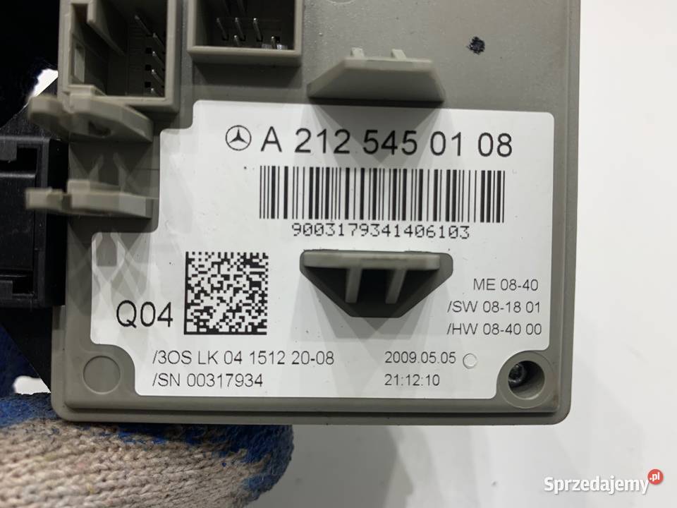 STACYJKA MERCEDES W212 A2125450108 35 292 0916 osobowe podkarpackie