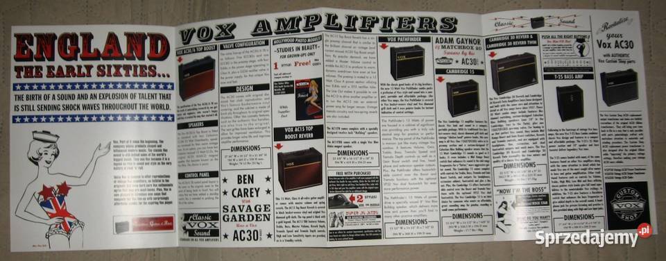 VOX Amplifiers two brochures catalogs lot dwie Gitary i akcesoria Kępice