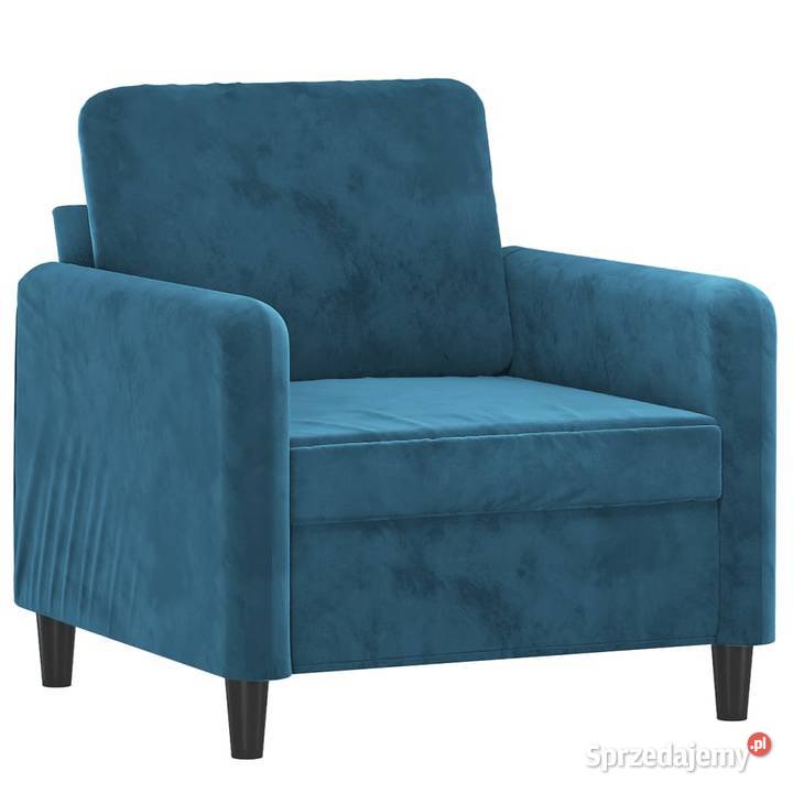 Fotel niebieski 60 obity aksamitem359431 mazowieckie Warszawa