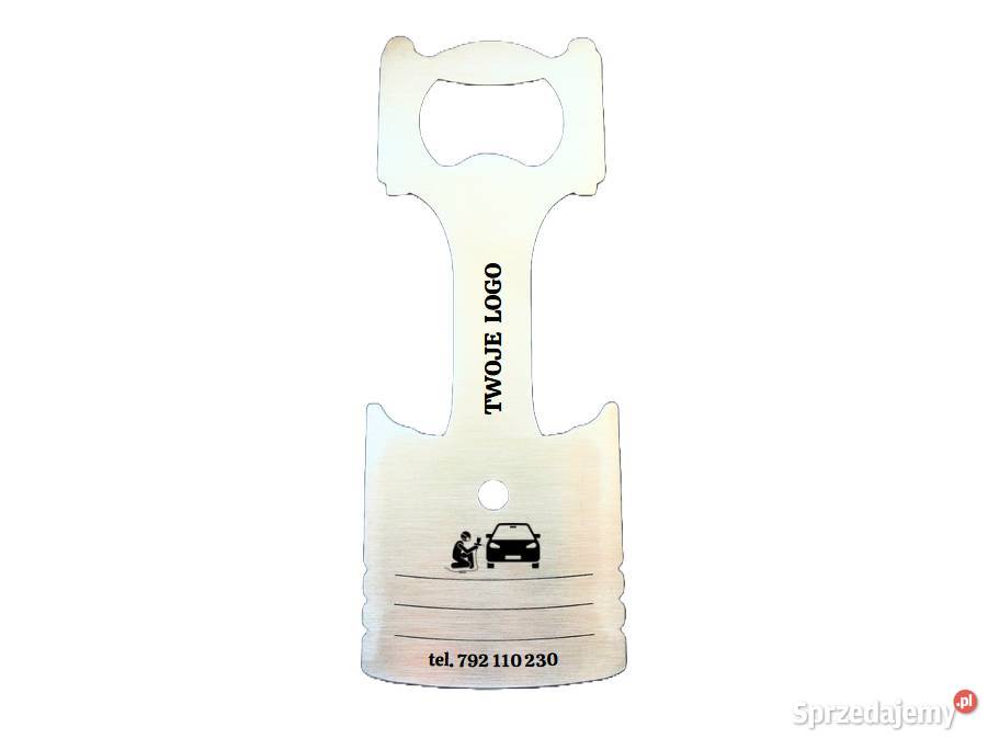 Otwieracz w kształcie tłoka samochodowego ze