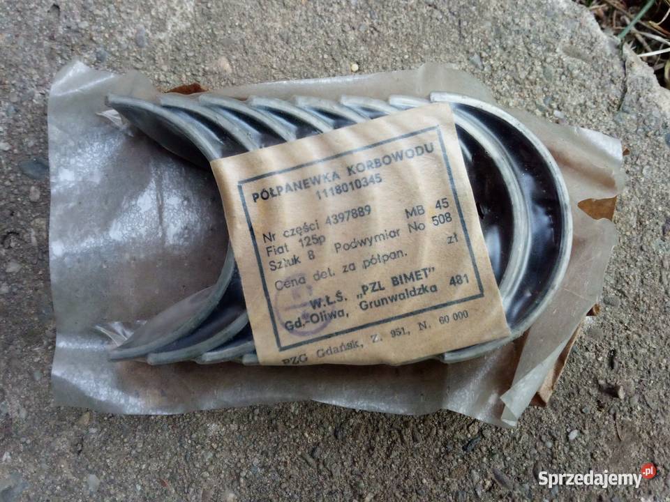 Panewki korbowodowe Fiat 125p II szlif Bimet Niepołomice