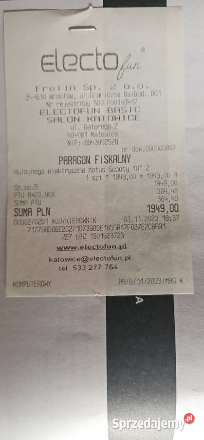 Hulajnoga elektryczna Motus Scooty 10 2022 Jaworze