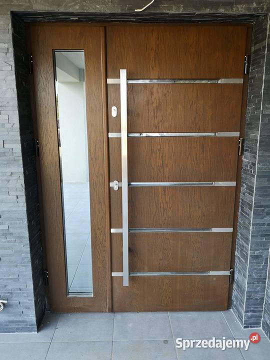 Drzwi Zewnętrzne Drewniane Wejściowe KOLORY Legnica