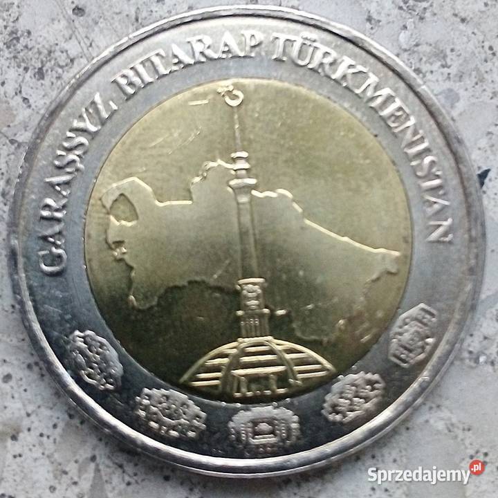 TURKMENISTAN2 MANAT2010 rŁADNA Numizmatyka Legionowo