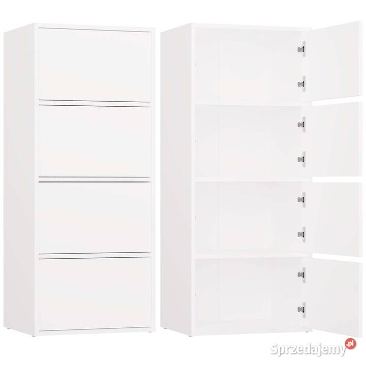 Komoda ALMA BIAŁA Szafka 4 Drzwi 4 Półki opolskie