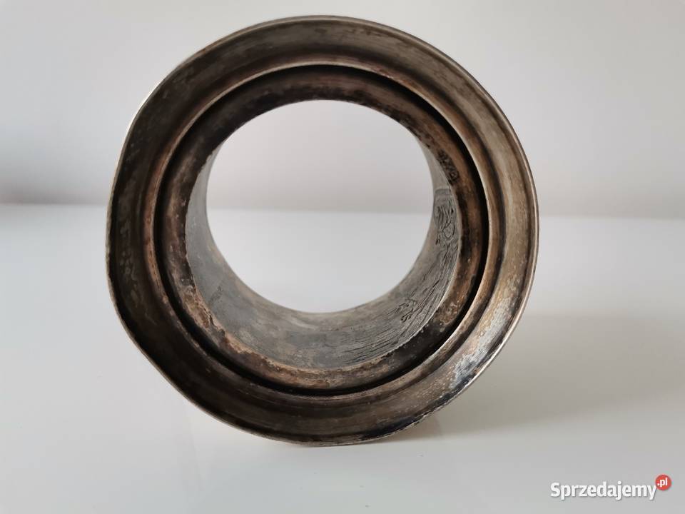 Stary posrebrzany podstakannik Trojka ZSRR 1960 Katowice