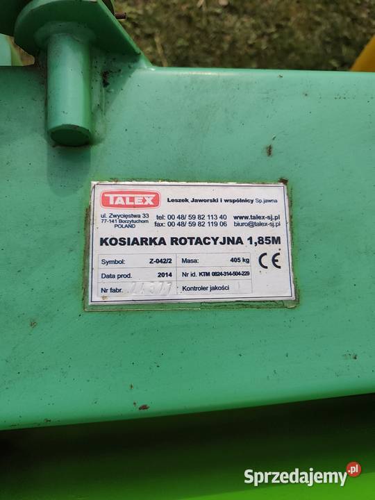 Sprzedam kosiarkę rotacyjna 185 mazowieckie Brudzeń Duży sprzedam