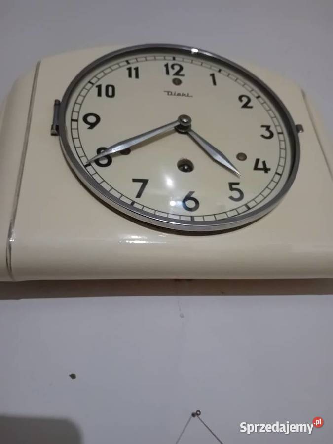 Zegar stary porcelanowy Diehl lata 60