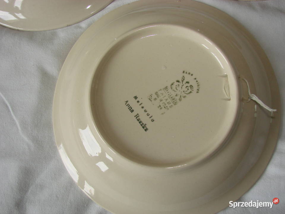 Włocławek fajansowy talerz PRL Pruszcz Gdański