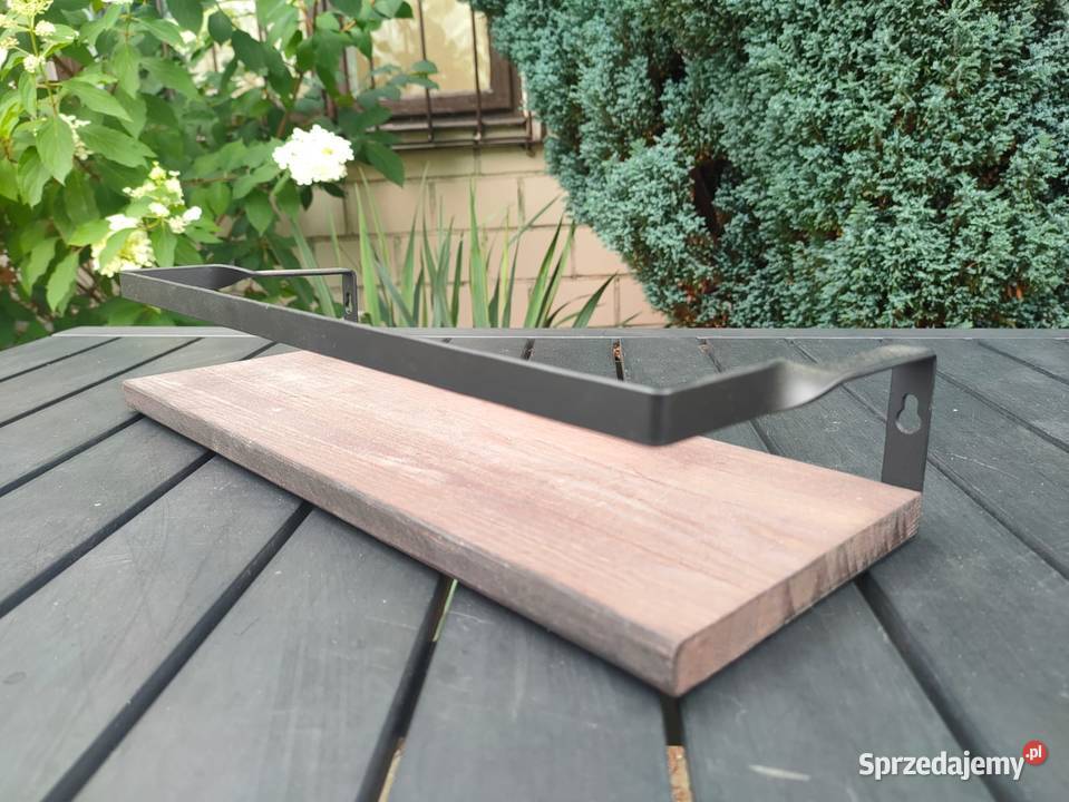 Półka rustykalna drewno metal łazienka kuchnia Półki Warszawa sprzedam