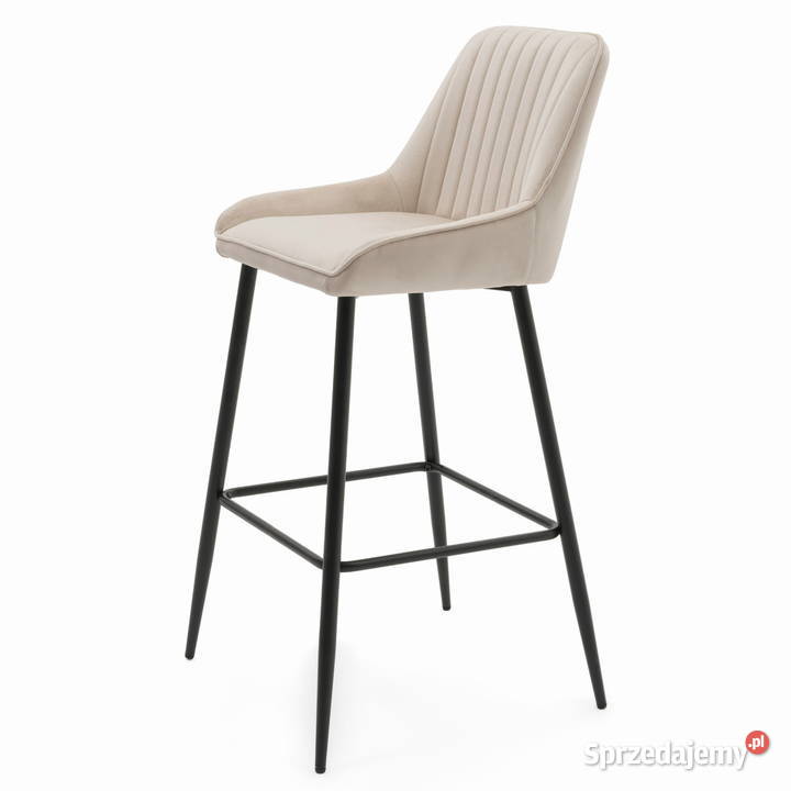 Beżowy Hoker Tapicerowany Passo Wysyłka 24H Krzesła wielkopolskie