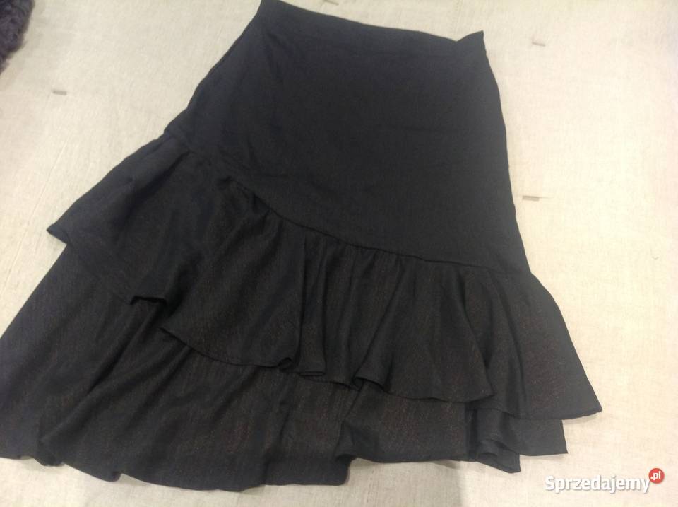 Spódnica Czarna ONLY z miedzianą nitką r 38 czarny Nowa Sól