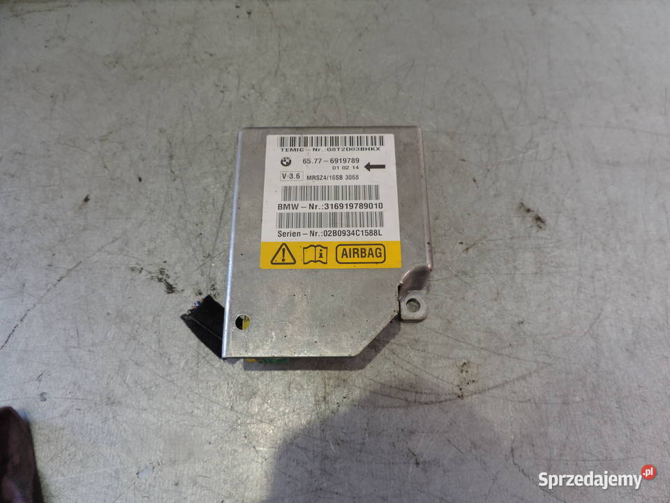 SENSOR MODUŁ AIRBAG BMW E39 6919789 małopolskie Nowy Sącz
