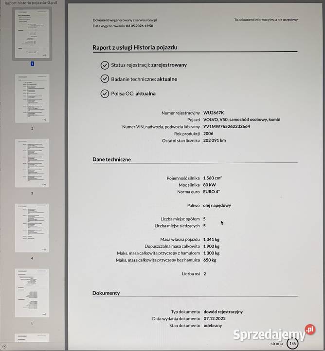VOLVO V50 Komb 16d 15 lat jedna właścicielka kurtyny powietrzne Motoryzacja