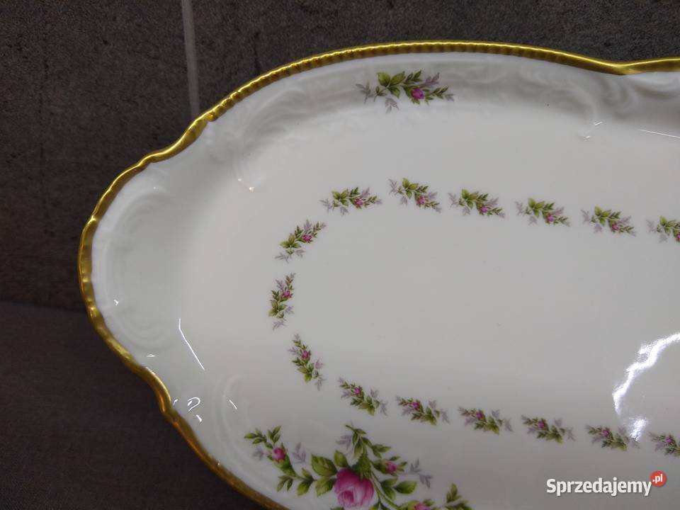 Półmisek królewski Rosenthal Moosrose ecru Porcelana i szkło Kalisz