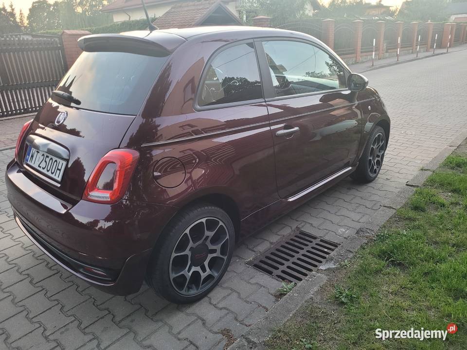 Fiat 500 S 12 czarny sufit mały przebieg Warszawa
