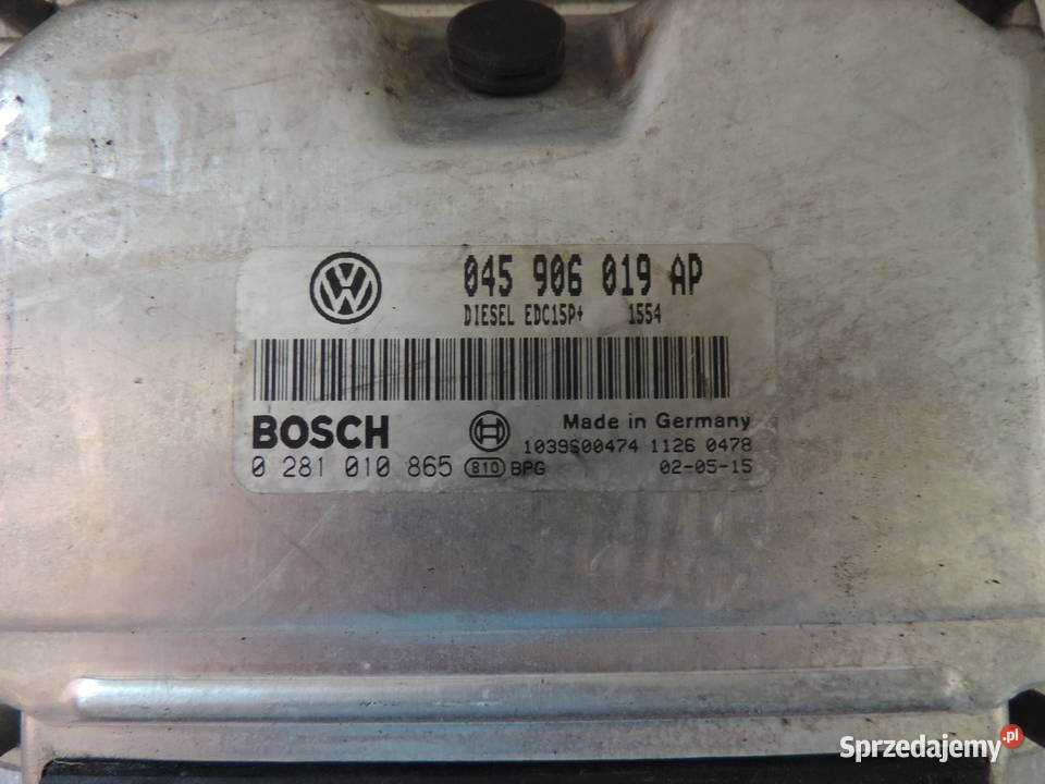 STEROWNIK SILNIKA VW POLO 9N 14TDI 0281010865 komputery Układ elektryczny Nowy Sącz