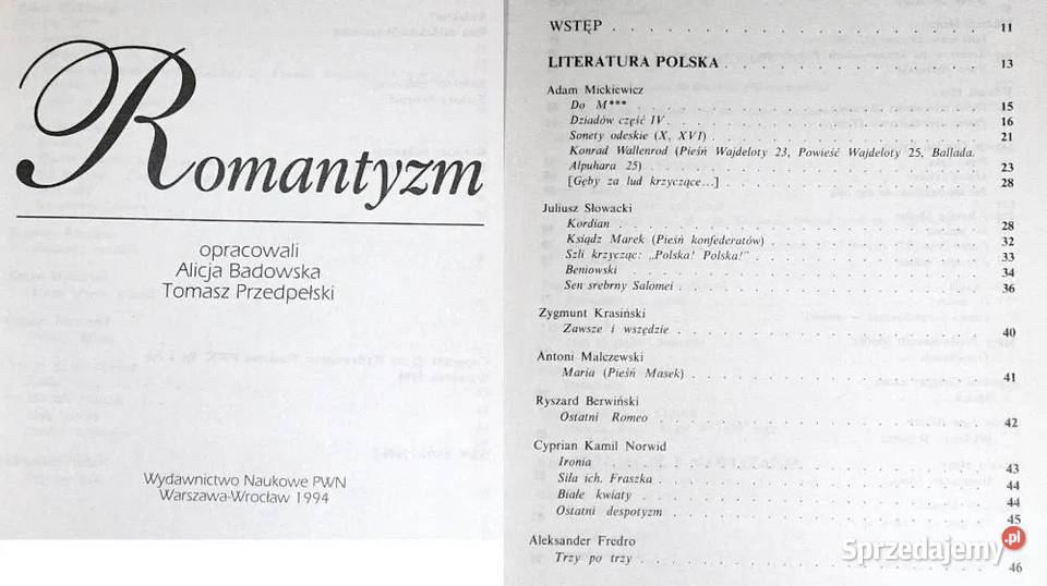 Romantyzm Alicja Badowska Tomasz Przedpełski Chełm