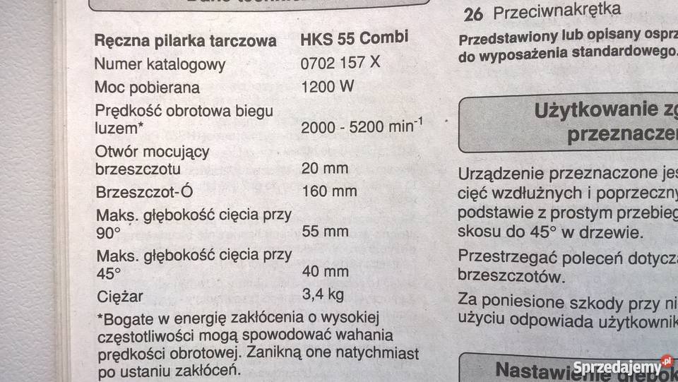 Pilarka tarczowa HKS 55 Combi Wurth