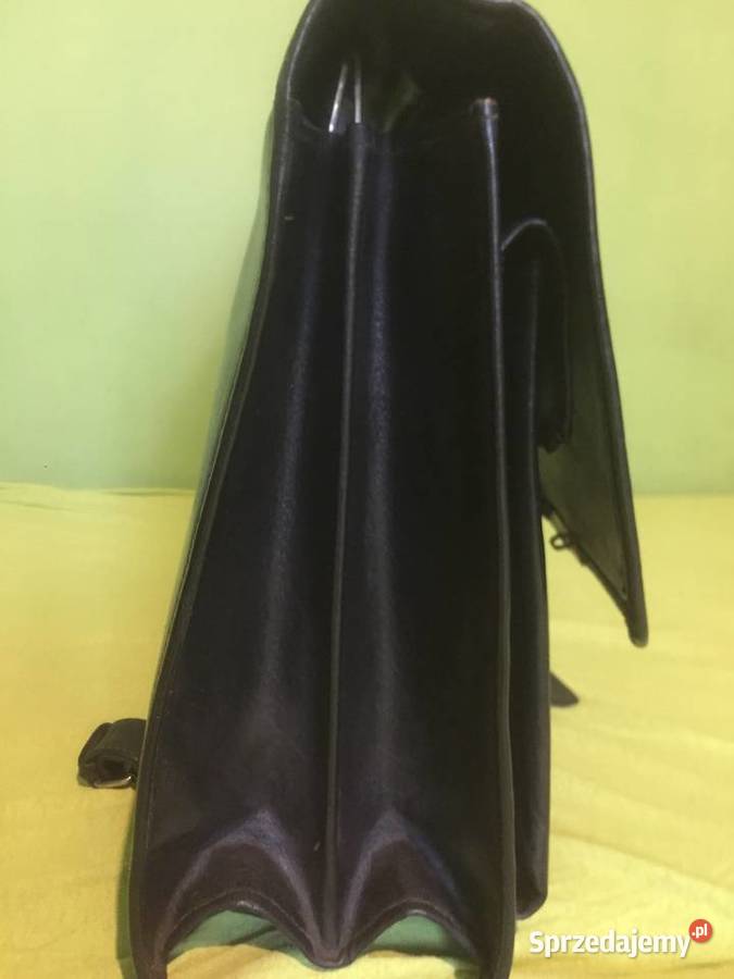teczka męska skórzana czarna Pozostałe Łódź