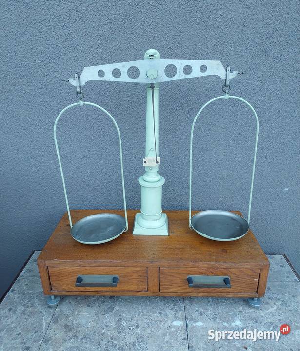 Stara waga szalkowa laboratoryjna 1 1953r Tczew