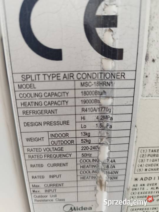 Klimatyzator Midea sprzedam tanio Wrocław