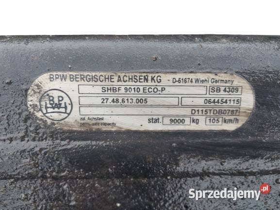 OŚ BPW SHBF 9010 ECO PLUS SB4309 NA DUŻEJ TARCZY Pleszew