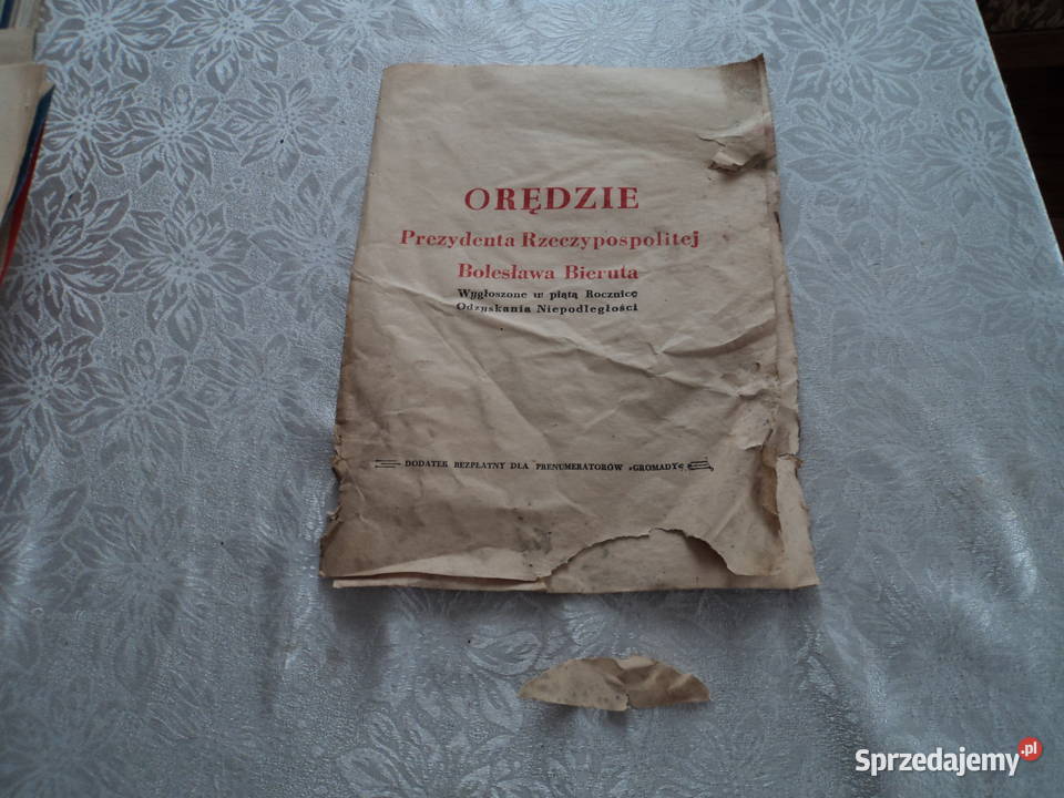 Orędzie prezydenta RP BBieruta w piątą rocznicę Pozostałe Nowy Sącz sprzedam