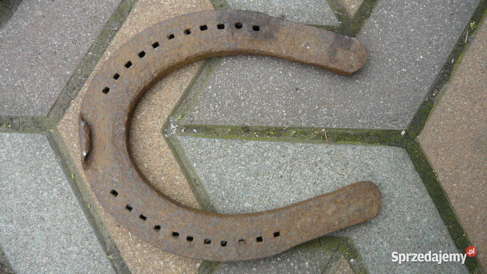 Zestaw duża i mała podkowa ogromna stara Sokółka