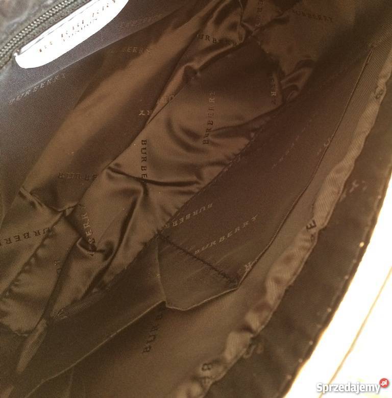 BURBERRY TOREBKA LISTONOSZKA KRATKA LOGOWANA BEŻ biały Bydgoszcz