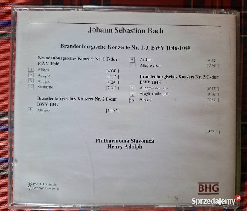 JS Bach Concertos de Brandemburgo 2CD CD Kraków