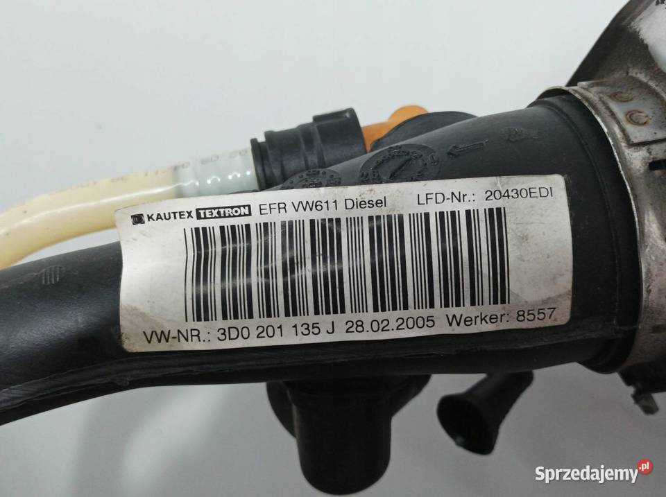 ZBIORNIK PALIWA BAK 30 D POMPA 3D0201085K Rok produkcji 2005